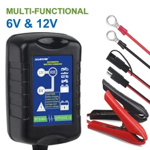 12v 6A Battery Charger Car Motorcycle AGM GEL WET VRLA Lead Acid Battery Power Charging Intelligent Pulse Maintainer 100-240V