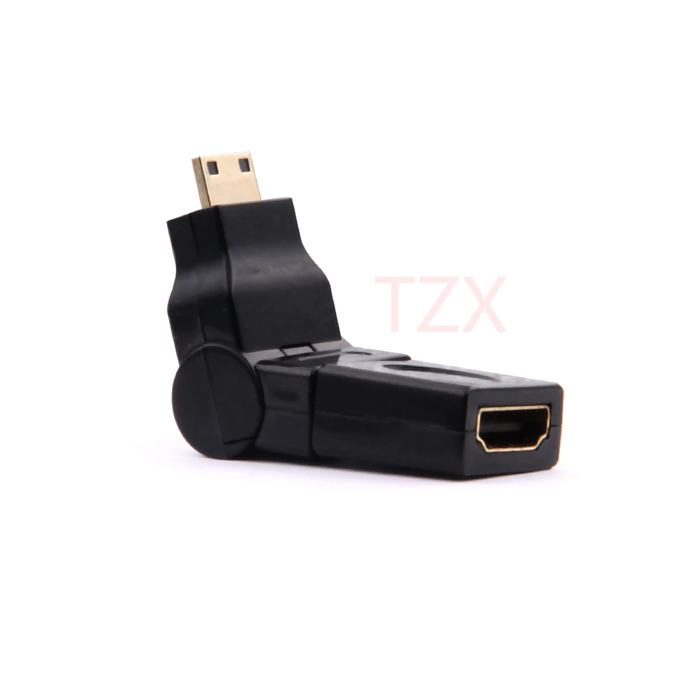 5 шт./лот переходник для кабеля HDMI 180 градусов 360 Mini Тип C A мама|mini hdmi|to hdmihdmi male |
