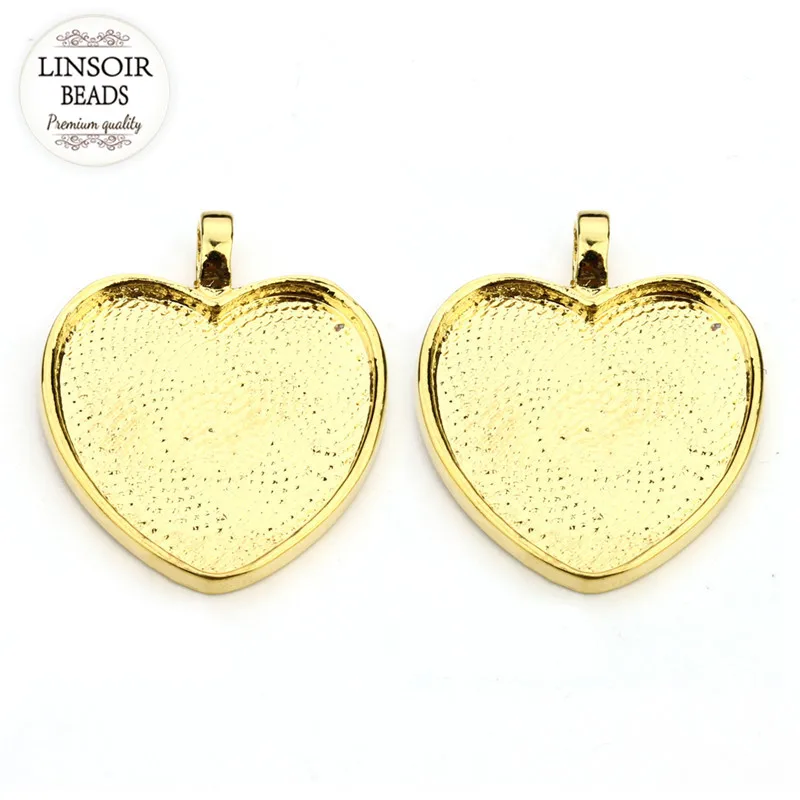 5 шт./лот 25 мм ожерелье в форме сердца с подвесками для женщин золотое черное