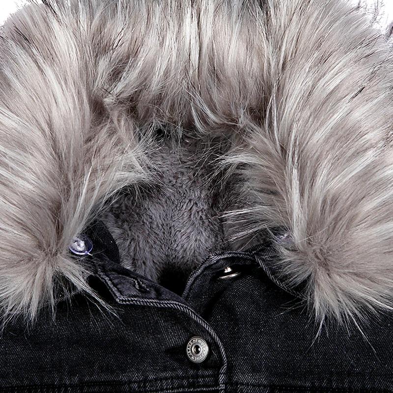 GLO STORY Женская Повседневная Уличная джинсовая куртка шерстяная подкладка толстая