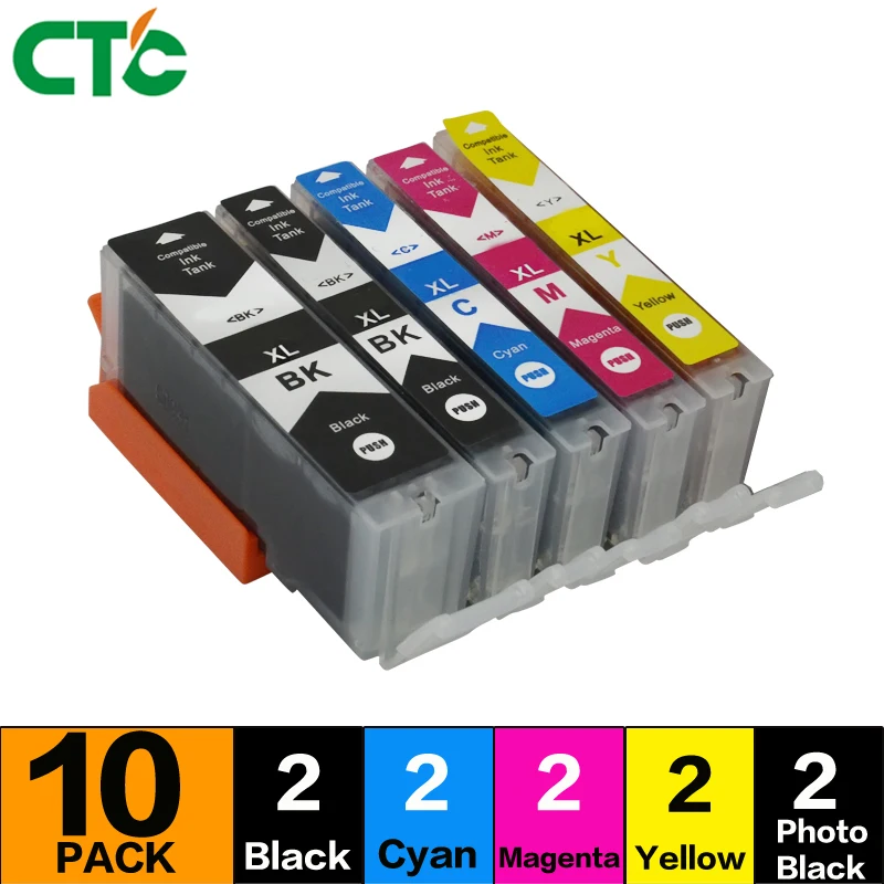 10x чернильные картриджи PGI 520 CLI 521 Compitalbe для Canon iP3600 4600 4700 MP 540 550 560 620 630 640 980 MX860