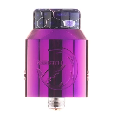 Электронная сигарета Hellvape Rebirth 24 мм RDA 810 Cobra капельный наконечник с одной катушкой для Squonkor Mod Vape Vaporizer VS Drop Dead - Цвет: Фиолетовый
