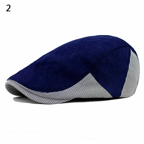 Новинка 2016 Мужская кепка стиль газетчика разные цвета полосатая берет шапки|beret