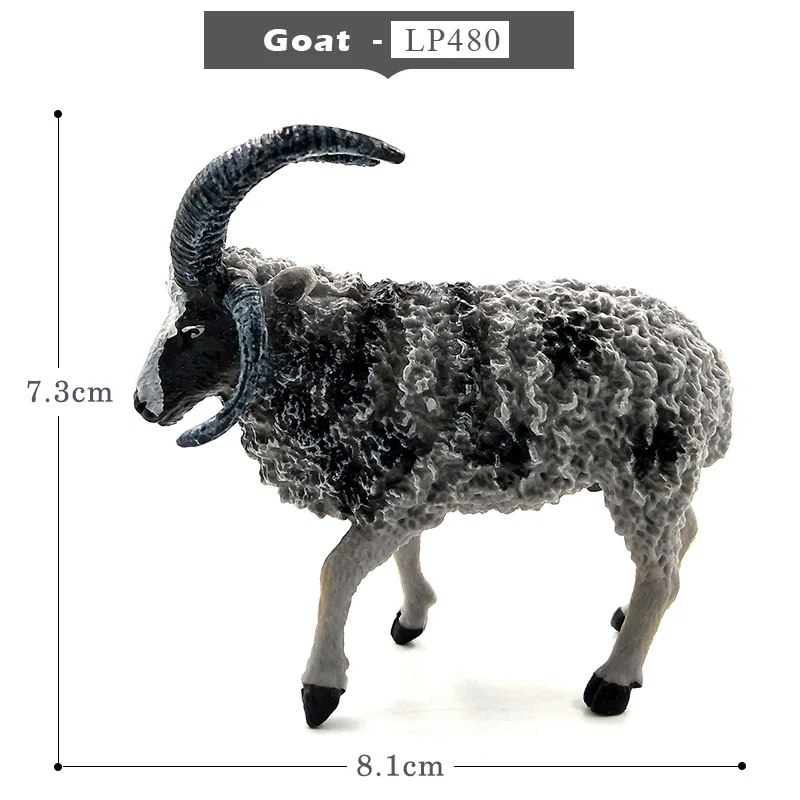 Goat Имитация милого козла гепарда леопарда фигурка животного модель Овцы фигурка домашнего декора миниатюрное украшение для сада в виде Феи аксессуары - Цвет: Goat