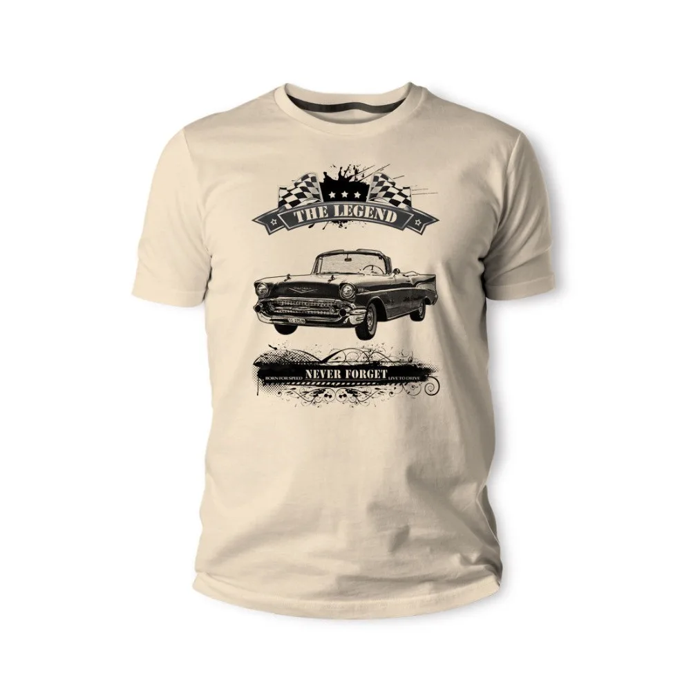 Американская Классическая футболка Bel Air Convertible 1957 Youngtimer Oldtimer Herren 2019 модная