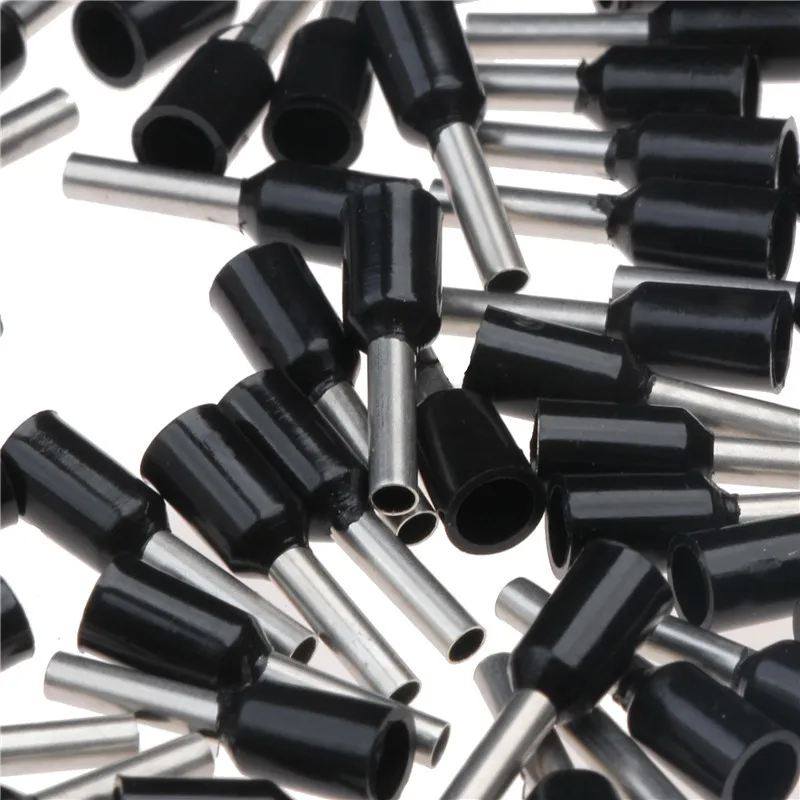 20 шт. Черный Предварительно изолированный наконечник соединительный провод E10 12