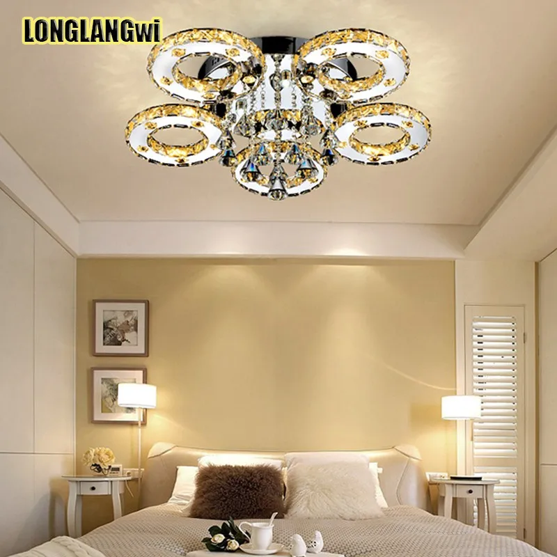 Modern Led Crystal chandelier Lights For Living Room luminaria teto cristal chandeliers Lamps Home Decoration | Лампы и освещение