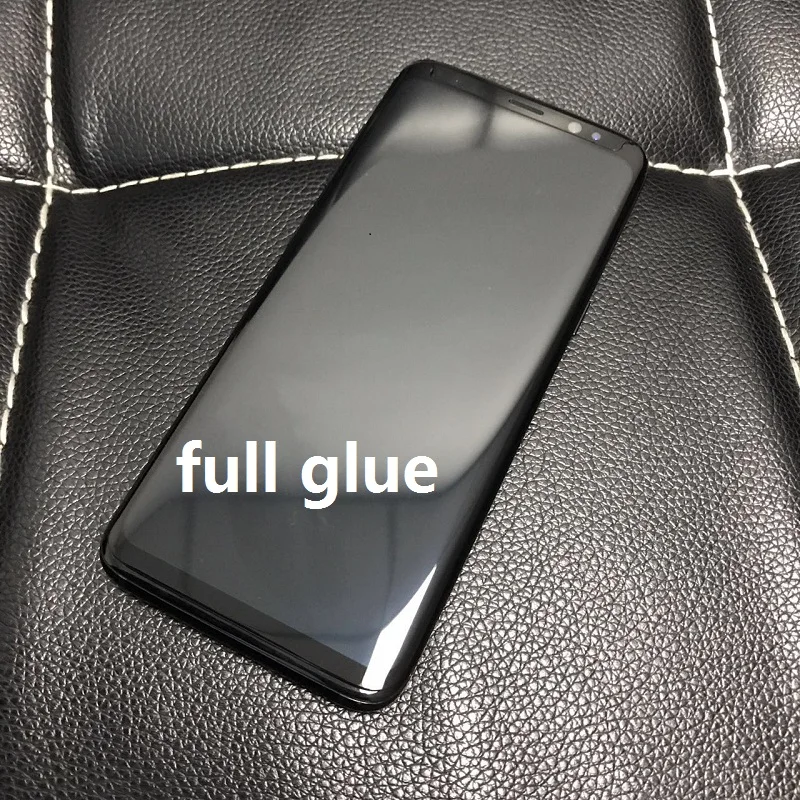 Закаленное 3d стекло с полным покрытием клея для Samsung S8 S9 Note9 защита экрана чехол