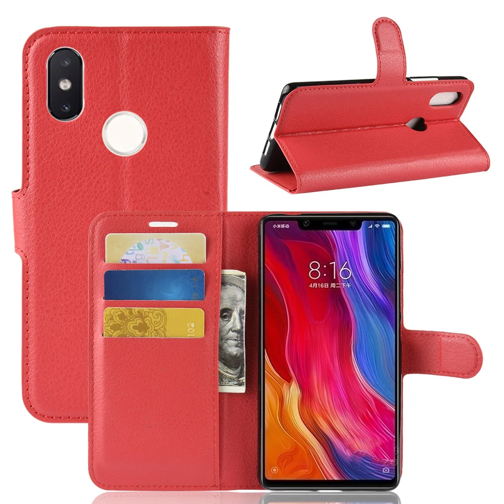 Чехол Кошелек Befosson с откидной крышкой для телефона xiaomi MI 8SE чехол зернистой