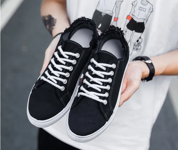 Новая черная классическая обувь новинка 2019 кунг-фу парусиновая мужская и женская