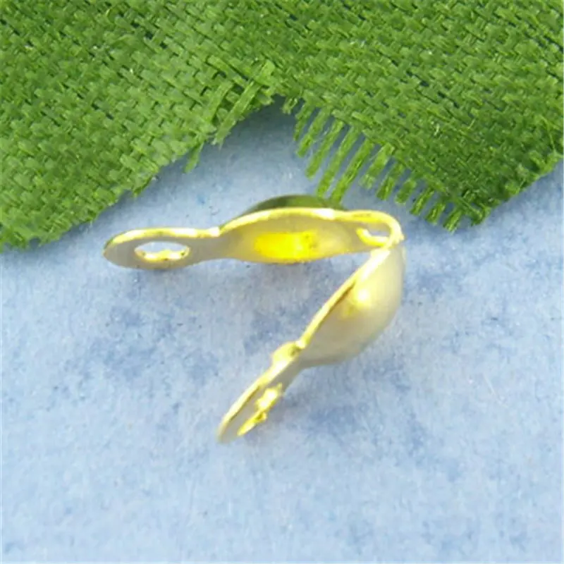 DoreenBeads 500 шт золотого цвета Обжимные бусины Charlotte наконечник 8*4 мм (B00881) yiwu|bead tips|crimp