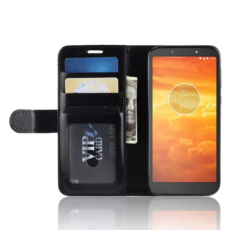 YINGHUI Magnetic Wallet Luxury Elegant R64 Skin Leather Phone Case For Moto E5 Play Go | Мобильные телефоны и аксессуары