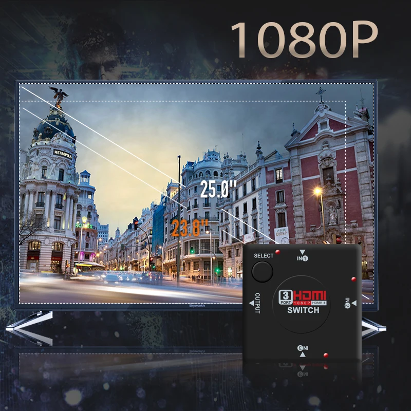 Аудио Разъемный кабель для HDTV DVD Xbox 360 PSP4 3 в 1 3 порта HDMI мульти дисплей Авто Переключатель концентратор коробка 1080P переключатель из разделитель