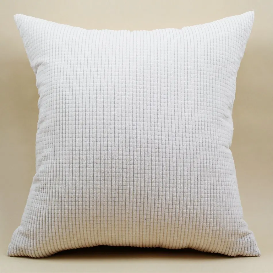 cream Corduroy Sofa cushion cover 30x45/40x40/45x45/40x60/50x50/55x55/60x60cm decorative throw pillowcase home pillow cover - Цвет: cream