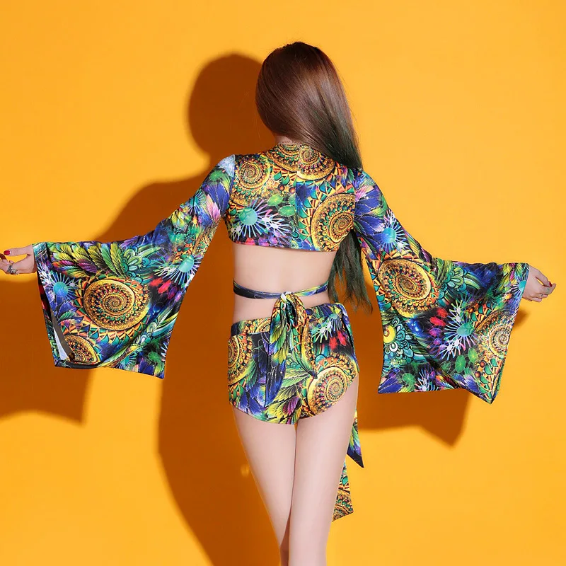 Женский костюм для ночного клуба и бара комплект из 2 предметов модный пикантный