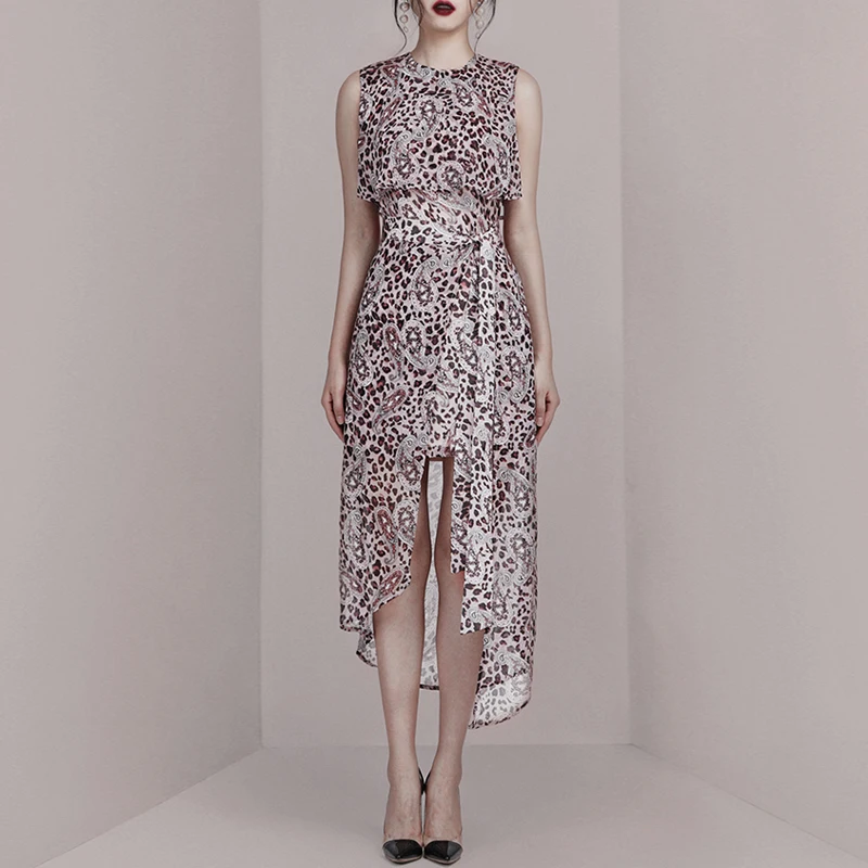 INDRESSME 2019 Новое модное Стильное элегантное женское платье без рукавов с