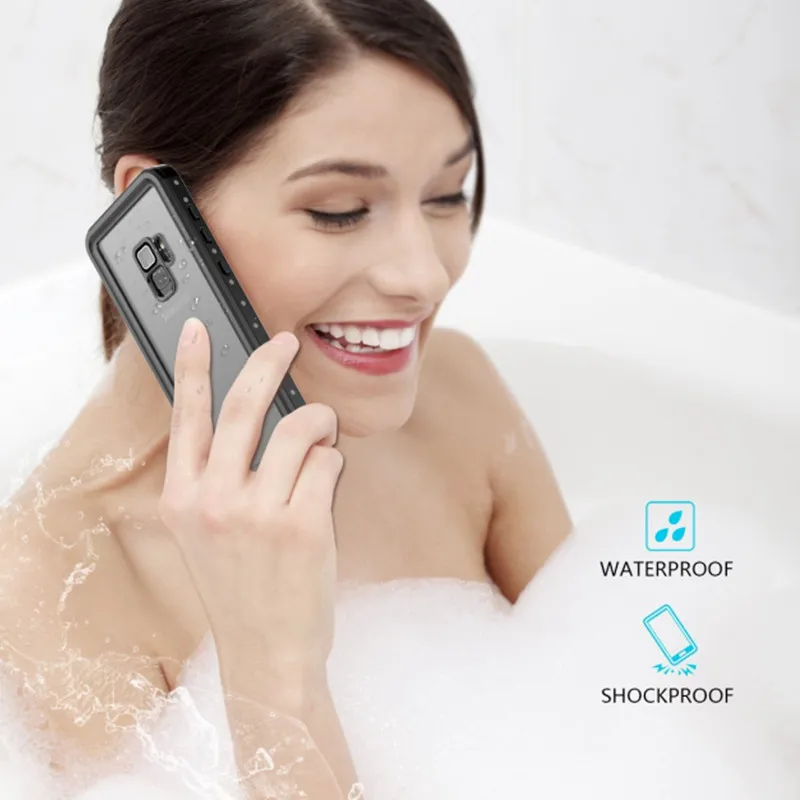 Водонепроницаемый чехол для Samsung Galaxy S9 ударопрочный прозрачный защитный S9Plus