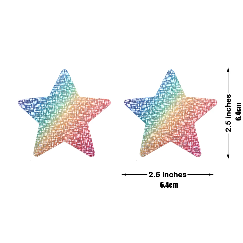 Shiny Star3 Ypser наклейки на соски, отделяющие грудь пасти, крышка для сосков, 10 пар - Color: Shiny Star3