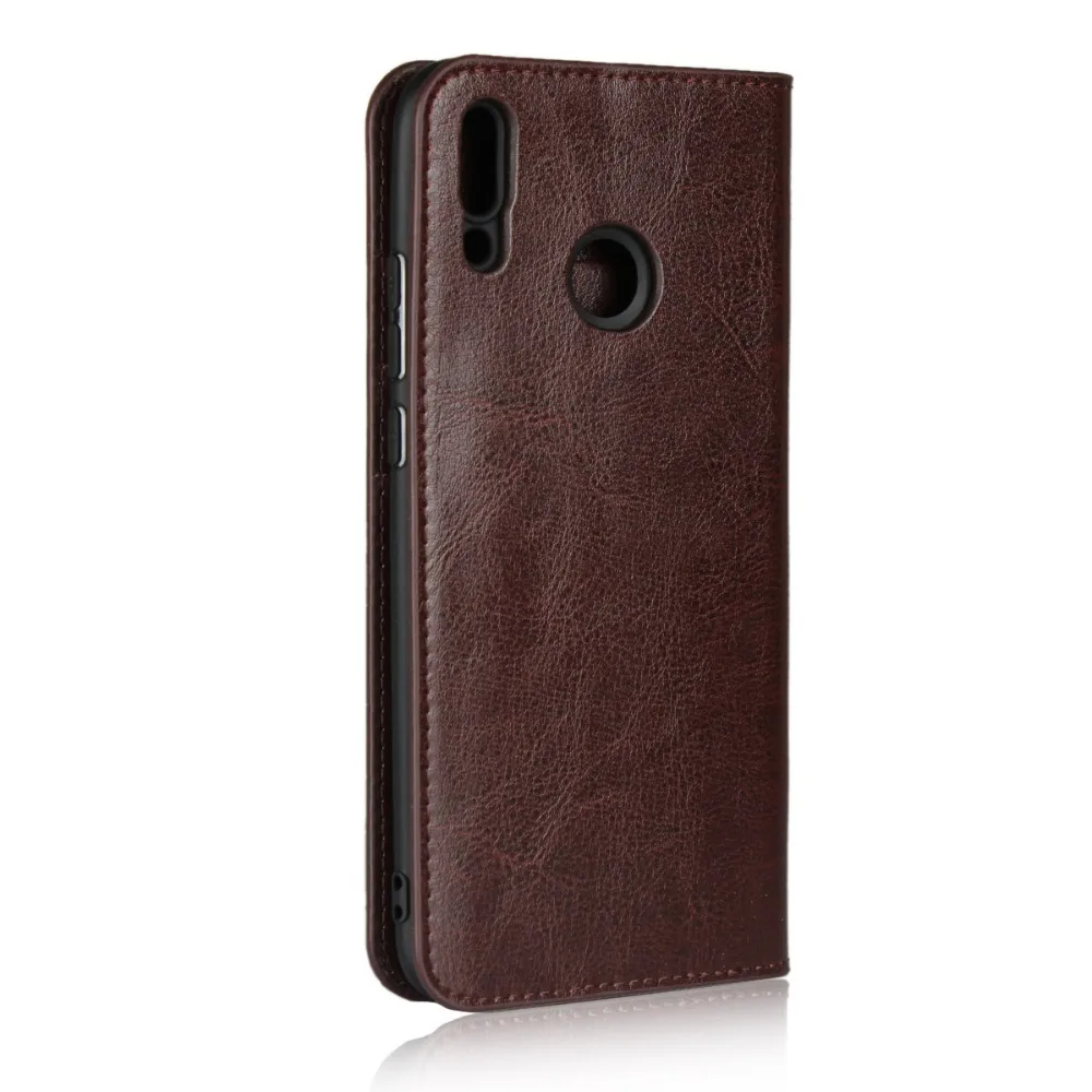 LUCKBUY для Huawei Y9 2019 классический деловой бумажник из натуральной кожи Подставка