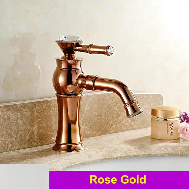 Смеситель для горячей и холодной воды с золотым серебряным покрытием из латуни