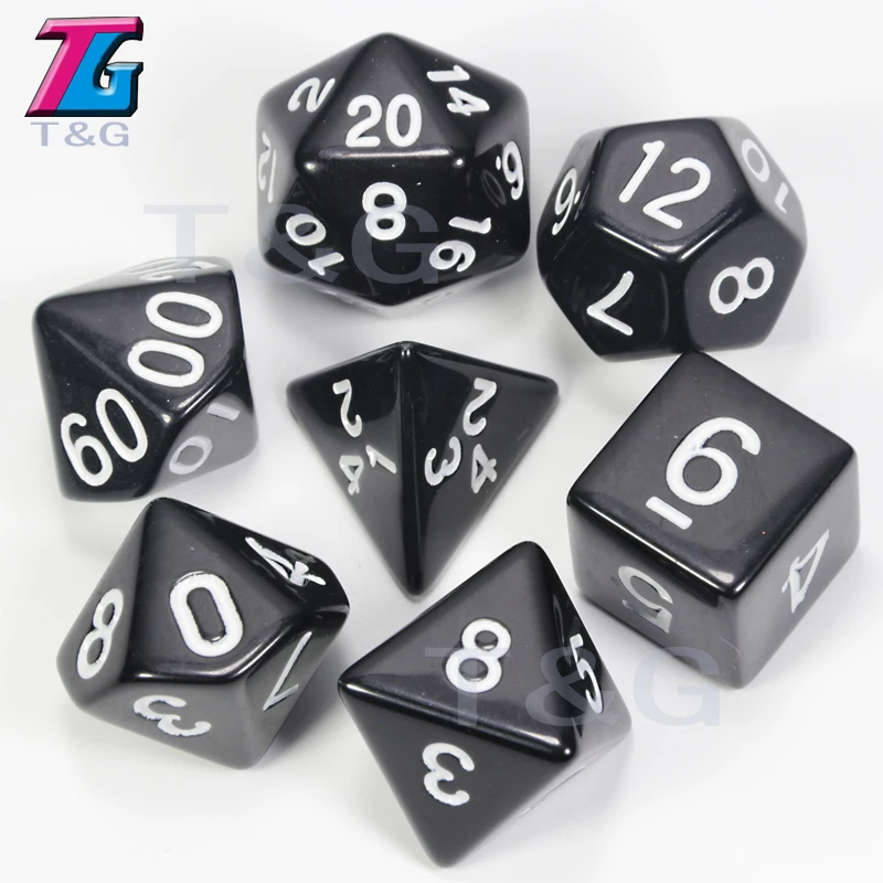 Высокое качество уличное удовольствие 7 шт./компл. многогранные кости с мраморным