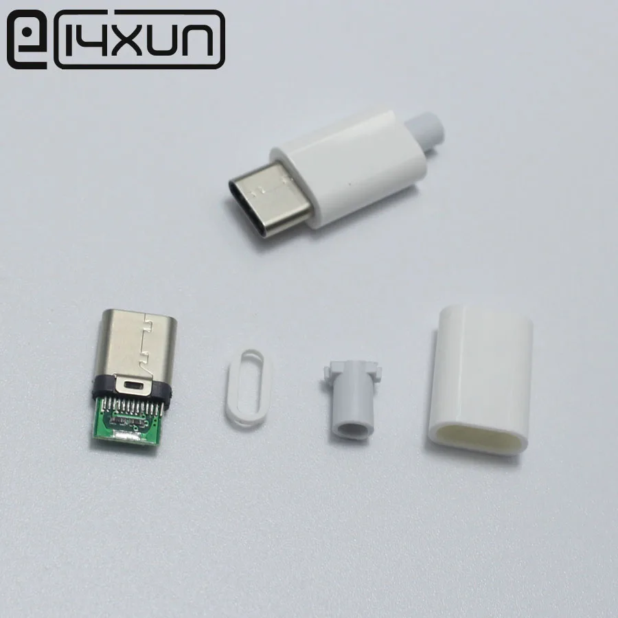 Штепсельная Вилка USB 3 1 типа C папа белая Φ 4 в коннектор PCB для Apple iPhone 5 ipad и т. Д.
