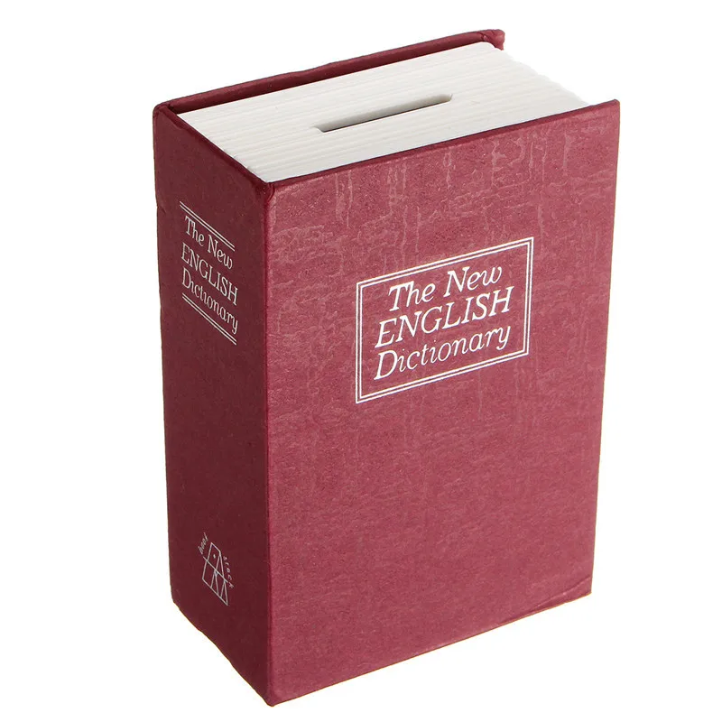 

Home Security Simulation Dictionary Book Case Cash Money Jewelry Locker Secret Safe Storage Box With Key Lock