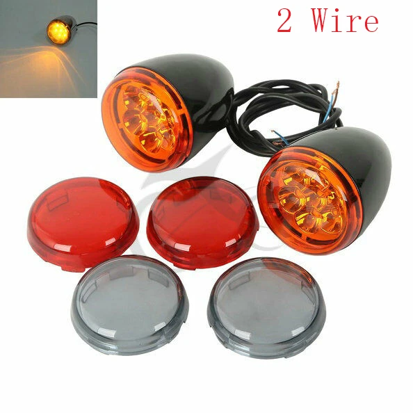 Мотоциклетная передняя светодиодный поворотник светильник 2/3/4 провода для Harley XL