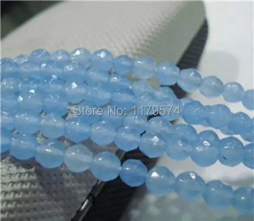 Горячая Новая мода Очаровательные 4 мм граненые женские DIY светло-голубые