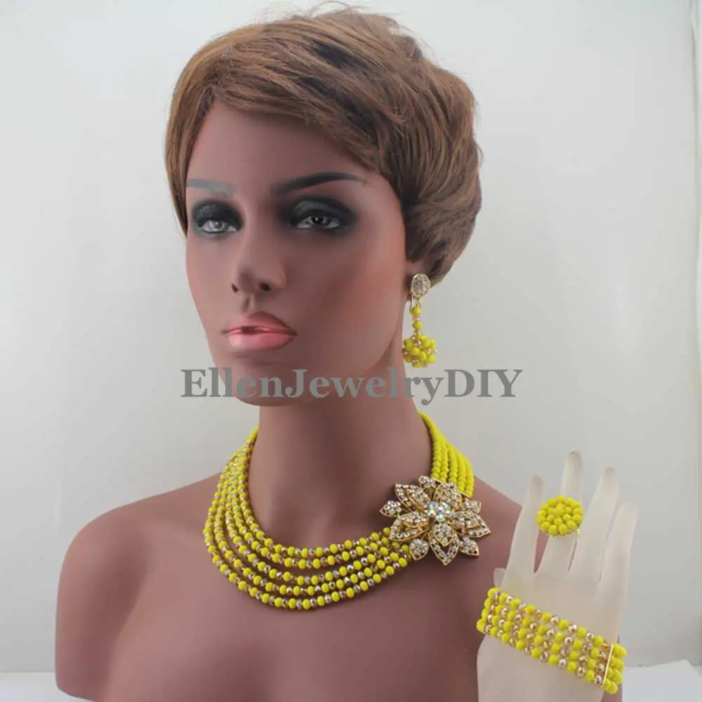 Ювелирный Комплект из колье серёг и браслета в африканском стиле | Украшения