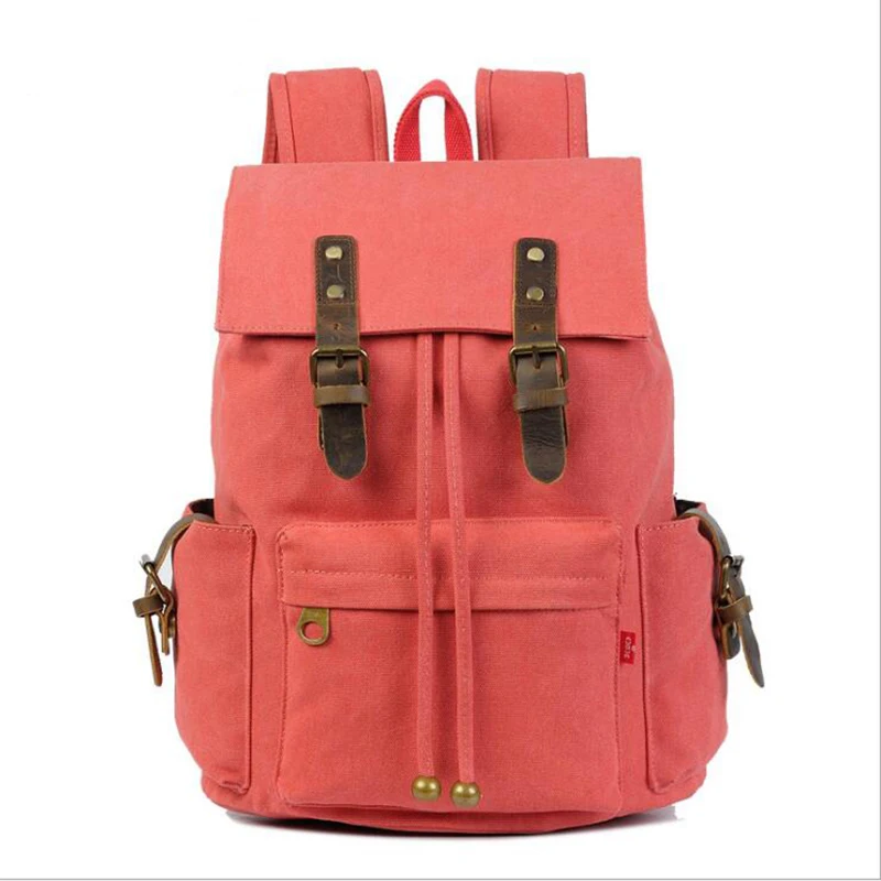 2018 Горячее предложение мужская мода рюкзак винтажная парусиновая одноцветное