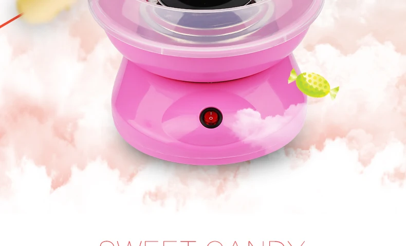 Электрический DIY Sweet cotton candy maker портативный хлопок сахар нить машина девочка мальчик подарок детский день с бесплатной палочки и ложка сахарная вата сладкая вата машина сахарная вата