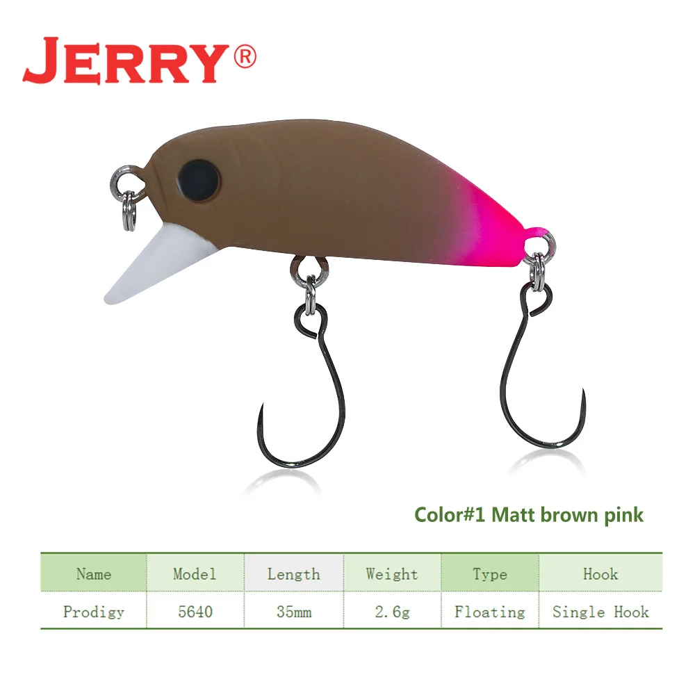 matt brown pink Jerry 35 мм 2,6 г спиннинг медленно тонущиеся воблеры кренкбейт Форель Приманка для окуня пресноводный камень рыболовное снасти Оборудование - Цвет: matt brown pink