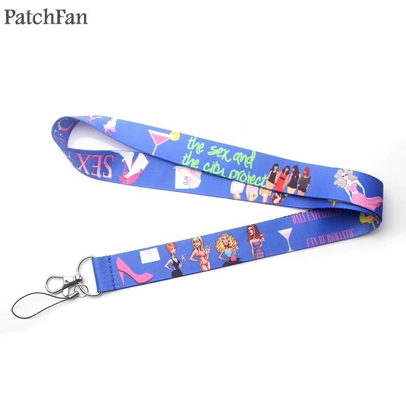Patchfan Секс в большом городе женских diy брелок для ключей шейный ремень лямки ленты