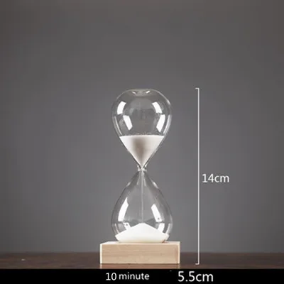 Дерево+ Стекло 5/15/30 минут стеклянные песочные часы Hour Стекло за час Стекло песок Стекло песочные часы Чай таймеры, украшение для дома, подарок - Цвет: White (Middle)