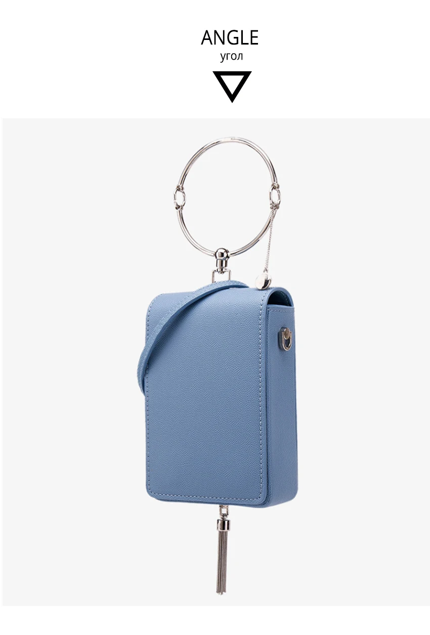 Brand Mini Female Shoulder Bags Handbags Ring Phone Purse Shoulder Bag For Women Pink Pu Leather Messenger Bag Clutch Bags