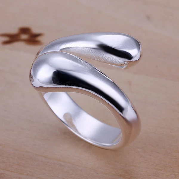 R012 Top Silver Plated 925 rings teardrop snake open Ring for Women Men vintage Jewelry Finger Rings femme anel anillos | Украшения и