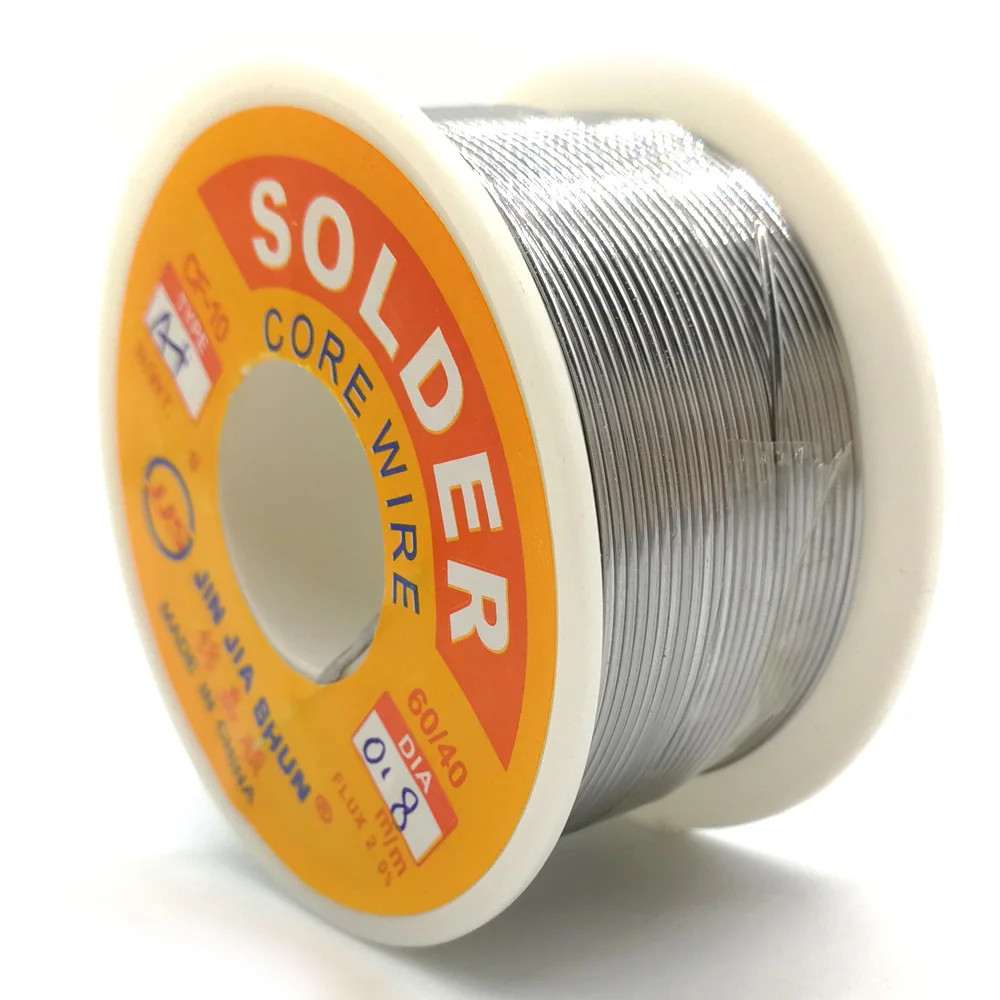Carrete de alambre para soldadura de hierro, núcleo de soldadura 97g98g10 0g/3,5 oz FLUX 2.0% 0,6 0,8 1,0mm, línea de plomo de estaño, soldadura de colofonia fundente, venta al por mayor, 1 ud.