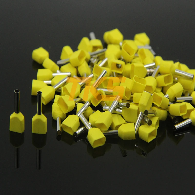 TE2508 TE2510 TE2512 2X14 AWG парных &amp Двойной вход провода и кабели наконечник для проводов 2