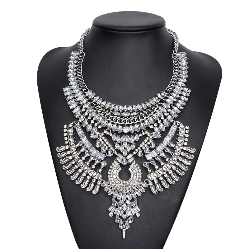 2017 мода ретро boho инкрустированные хрустальный ангел крылья кулон преувеличены