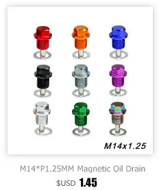 M12* P1.5MM Магнитная дренажная масляная пробка Магнитная сливная гайка масляный дренажный болт сливная пробка для большинства автомобилей с M12* P1.5MM