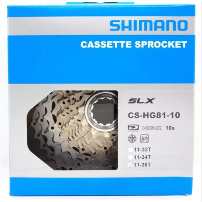 Оригинальная упакованная коробка Shimano SLX CS-HG81-10 10 скоростей 11-32 T/11-34 T/11-36 T MTB