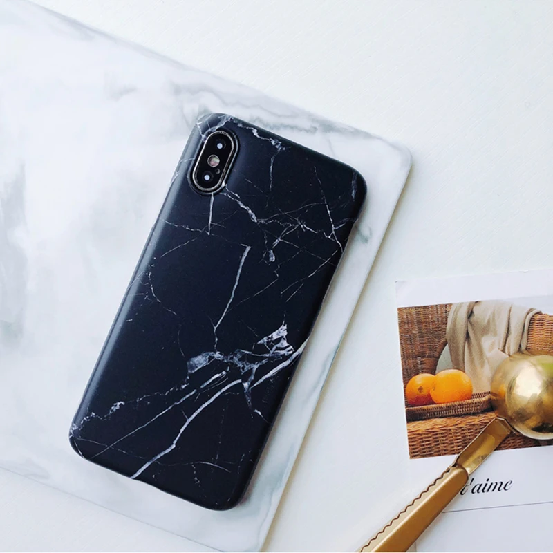 Мрамор чехол для Iphone 7 Чехол Силиконовый ТПУ Матовая крышка Чехлы 8 Plus X 6 S плюс XR