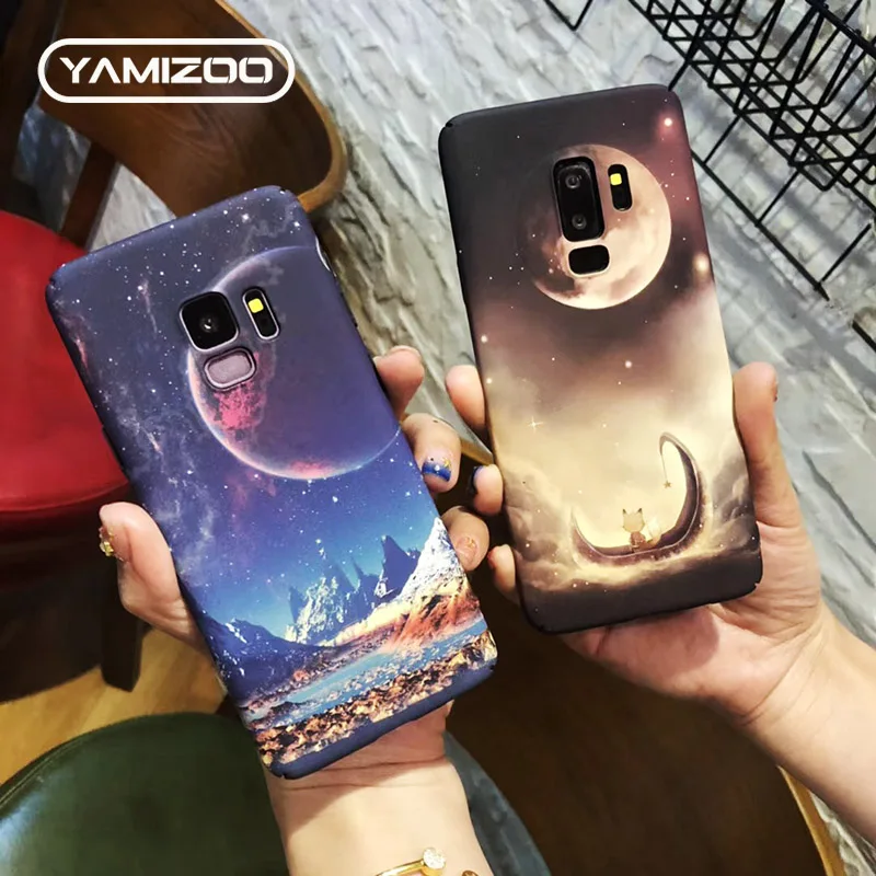 Чехол YAMIZOO Flower Marble для Samsung Galaxy s8 s9 Plus чехол s7 Edge Светящиеся жесткие чехлы