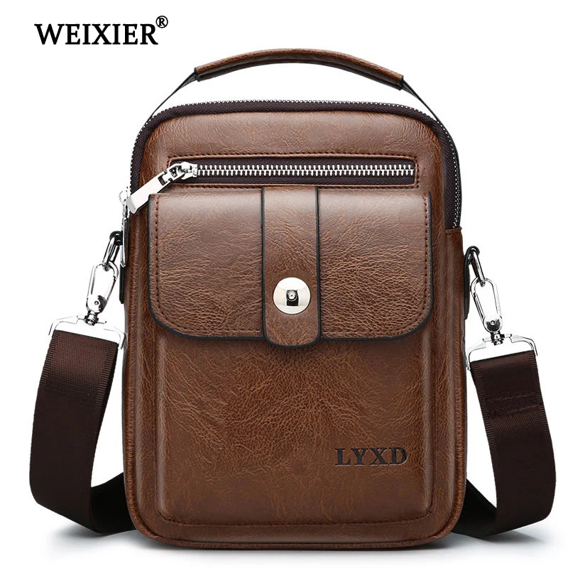 WEIXIER New PU Leather Messenger Fashion Casual Bag Arrival Vintage Designer Crossbody Travel PU Leather High Quality Bag