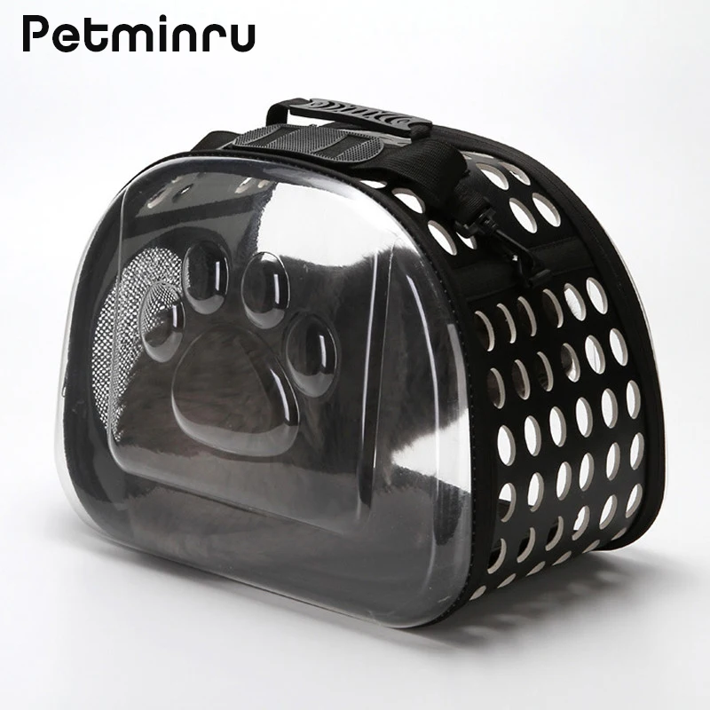 Прозрачная Сумка переноска для кошек и собак Petminru воздухопроницаемая дорожная