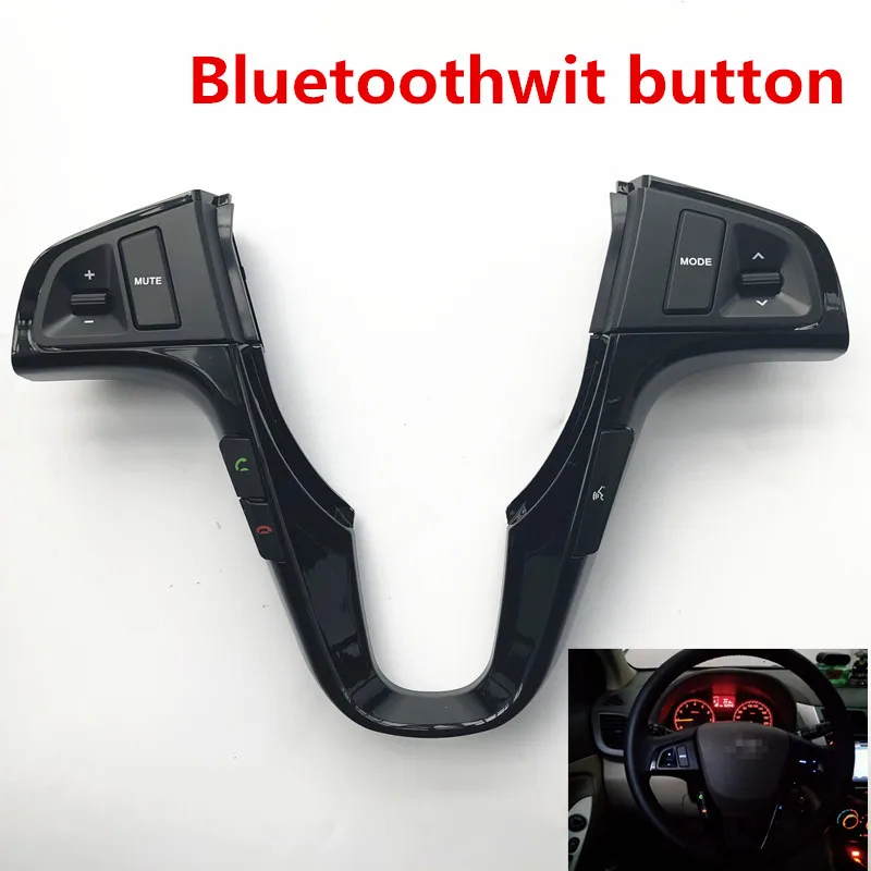 Bluetoothwit button Для hyundai VERNA SOLARIS переключатель кнопки управления звуком звука и музыкой с Bluetooth Телефонная звуковая подсветка - Цвет: Bluetoothwit button