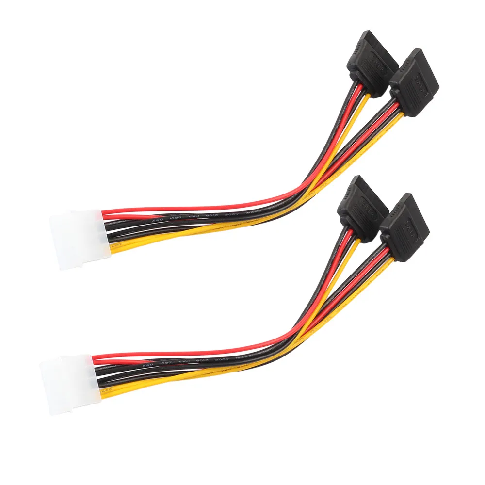 4Pin IDE Molex до 2 ATA SATA Блок питания Y сплиттер жесткий приводной удлинитель Кабель