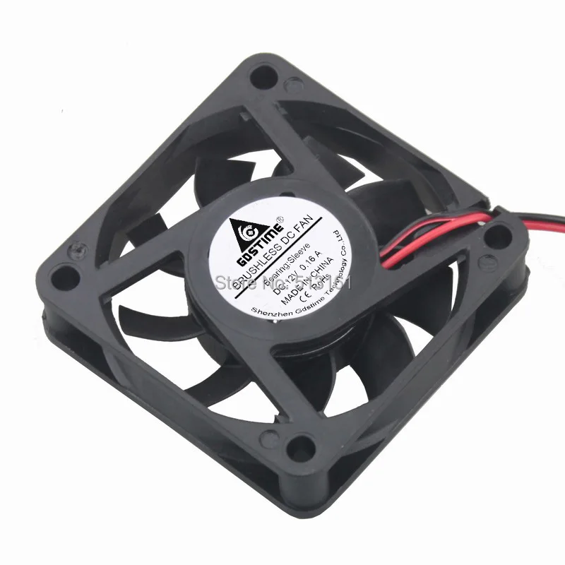 2PCS/Lot Gdstime 12V 2Pin 60mm 6cm 12V DC Fan 60x60x15mm Case Cooler 5pcs lot gdstime 6015 2pin 60mm 60 60x15mm 12v dc computer cpu cooling fan 6cm cooler