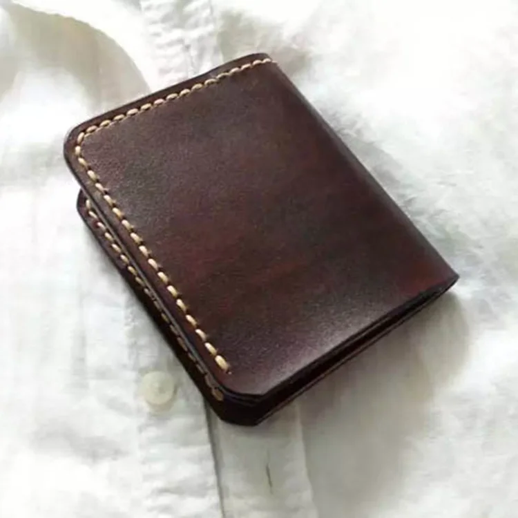 Мужской бумажник ручной работы из воловьей кожи растительного дубления